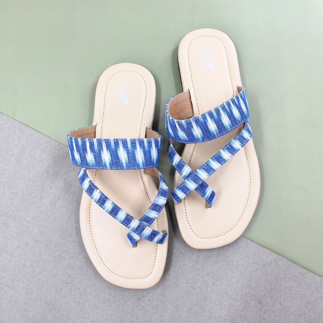 Wild blue ikkat