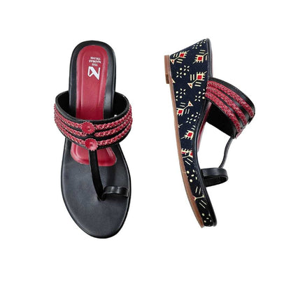 haiku wedges Ruhi Black Maroon